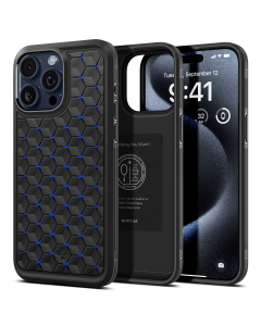 Чехол Spigen для iPhone 15 Pro Max - Cryo Armor - Черный/Синий - ACS06603