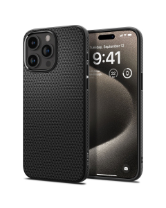 Чехол Spigen для iPhone 15 Pro Max - Liquid Air - Черный - ACS06562