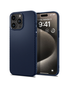 Чехол Spigen для iPhone 15 Pro Max - Liquid Air - Синий - ACS06563
