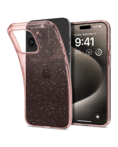 Чехол Spigen для iPhone 15 Pro Max - Liquid Crystal Glitter - Прозрачный/Розовый - ACS06560