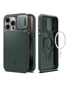 Чехол Spigen для iPhone 15 Pro Max - Optik Armor (MagFit) - Зеленый - ACS06600