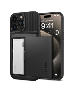 Чехол Spigen для iPhone 15 Pro Max - Slim Armor CS - Черный - ACS06589