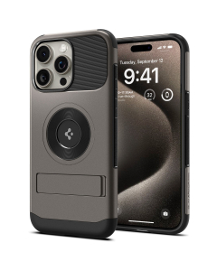 Чехол Spigen для iPhone 15 Pro Max - Slim Armor (MagFit) - Серый - ACS06451