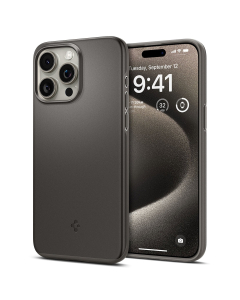 Чехол Spigen для iPhone 15 Pro Max - Thin Fit - Серый - ACS06545