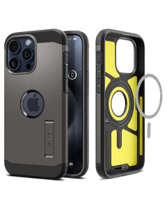 Чехол Spigen для iPhone 15 Pro Max - Tough Armor (MagFit) - Серый - ACS06593