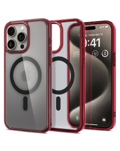 Чехол Spigen для iPhone 15 Pro Max - Ultra Hybrid (MagFit) - Красный - ACS07056
