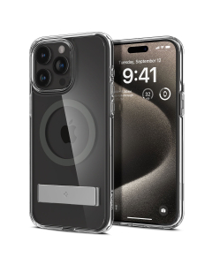Чехол Spigen для iPhone 15 Pro Max - Ultra Hybrid S (MagFit) - Серый - ACS06584