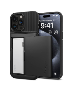 Чехол Spigen для iPhone 15 Pro - Slim Armor CS - Черный - ACS06728