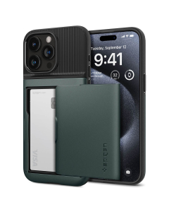 Чехол Spigen для iPhone 15 Pro - Slim Armor CS - Зеленый - ACS06731