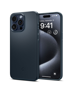 Чехол Spigen для iPhone 15 Pro - Thin Fit - Серый/Синий - ACS06688