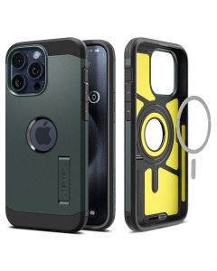 Чехол Spigen для iPhone 15 Pro - Tough Armor (MagFit) - Зеленый - ACS06735