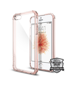 Чехол Spigen для iPhone SE / 5s / 5 - Crystal Shell - Розовый - 041CS20178