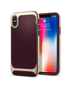 Чехол Spigen для iPhone X / XS - Neo Hybrid - Бордовый - 057CS22168
