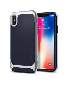 Чехол Spigen для iPhone X / XS - Neo Hybrid - Серебристый - 057CS22167