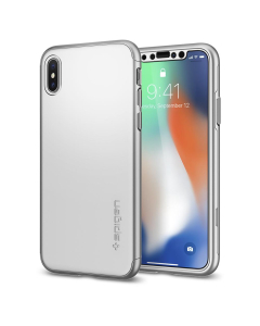 Чехол Spigen для iPhone X / XS - Thin Fit 360 - Серебристый - 057CS22645