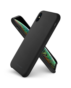 Чехол Spigen для iPhone XS Max - Silicone Fit - Черный - 065CS25653