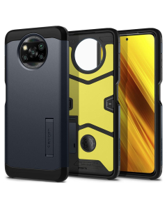 Чехол Spigen для Poco X3 Pro/Poco X3 NFC - Tough Armor - Серый/Синий - ACS03035