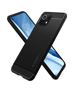 Чехол Spigen для Xiaomi Mi 11 Lite - Rugged Armor - Черный - ACS02843