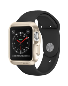 Чехол Spigen для Apple Watch 3 / 2 / 1 (38мм) - Slim Armor - Золотой - SGP11492