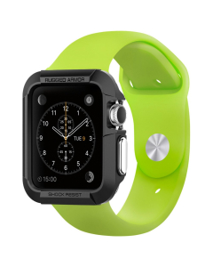 Чехол Spigen для Apple Watch 1 / 2 (42мм) - Rugged Armor - Черный - SGP11496