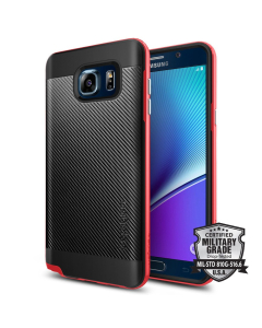 Чехол Spigen для Galaxy Note 5 - Neo Hybrid Carbon - Красный - SGP11691