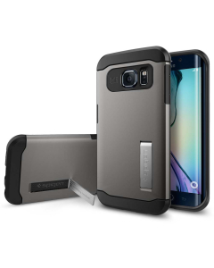 Чехол Spigen для Galaxy S6 Edge - Slim Armor - Темно-серый - SGP11423