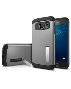 Чехол Spigen для Galaxy S6 - Slim Armor - Темно-серый - SGP11330