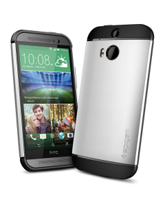 Чехол Spigen для HTC One M8 - Slim Armor - Серебристый - SGP10816