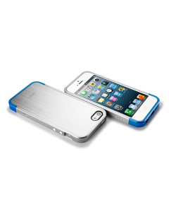 Чехол Spigen для iPhone SE / 5s / 5 - Linear Blitz - Серебристый - SGP10119