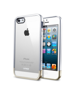 Чехол Spigen для iPhone SE / 5s / 5 - Liner Crystal Metal - Серебристый - SGP10046