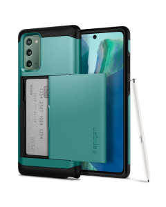 Чехол-визитница Spigen для Galaxy Note 20 - Slim Armor CS - Зеленый - ACS01584