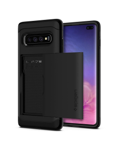 Чехол-визитница Spigen для Galaxy S10 Plus - Slim Armor CS - Черный - 606CS25781
