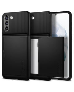 Чехол-визитница Spigen для Galaxy S21 Plus - Slim Armor CS - Черный - ACS02393