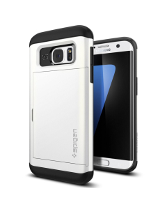 Чехол-визитница Spigen для Galaxy S7 Edge - Slim Armor CS - Белый - 556CS20601