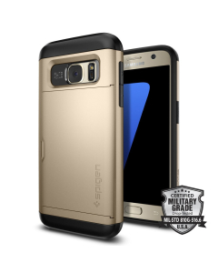 Чехол-визитница Spigen для Galaxy S7 - Slim Armor CS - Золотой - 555CS20017