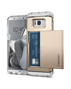 Чехол-визитница Spigen для Galaxy S8 Plus - Crystal Wallet - Золотой - 571CS21117