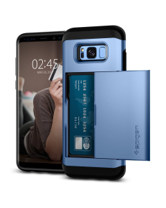 Чехол-визитница Spigen для Galaxy S8 Plus - Slim Armor CS - Голубой - 571CS21673