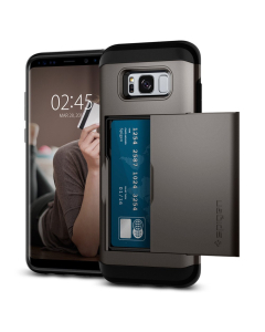 Чехол-визитница Spigen для Galaxy S8 Plus - Slim Armor CS - Темно-серый - 571CS21670
