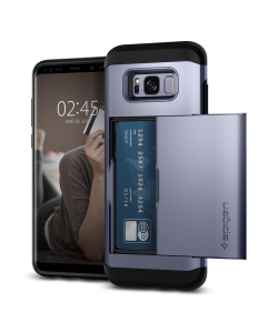 Чехол-визитница Spigen для Galaxy S8 - Slim Armor CS - Серая Орхидея - 565CS21797