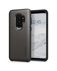 Чехол-визитница Spigen для Galaxy S9 Plus - Slim Armor CS - Темно-серый - 593CS22949