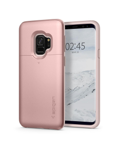Чехол-визитница Spigen для Galaxy S9 - Slim Armor CS - Розовое золото - 592CS22864