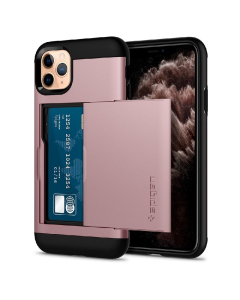 Чехол-визитница Spigen для iPhone 11 Pro - Slim Armor CS - Розовое золото - 077CS27445