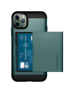Чехол-визитница Spigen для iPhone 11 Pro - Slim Armor CS - Зелёный - ACS00419