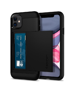 Чехол-визитница Spigen для iPhone 11 - Slim Armor CS - Черный - 076CS27435