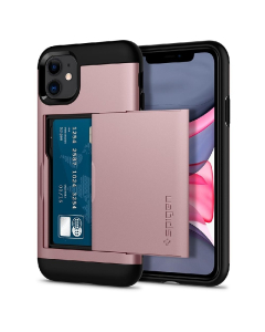 Чехол-визитница Spigen для iPhone 11 - Slim Armor CS - Розовое золото - 076CS27437
