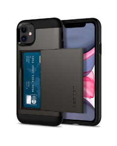 Чехол-визитница Spigen для iPhone 11 - Slim Armor CS - Темно-серый - 076CS27436