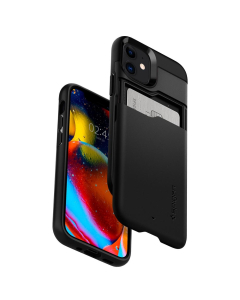 Чехол-визитница Spigen для iPhone 12 Mini - Slim Armor CS - Чёрный - ACS01750