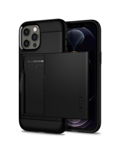 Чехол-визитница Spigen для iPhone 12 Pro Max - Slim Armor CS - Чёрный - ACS01623