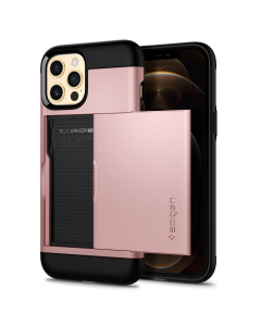 Чехол-визитница Spigen для iPhone 12 Pro Max - Slim Armor CS - Розовое золото - ACS01624