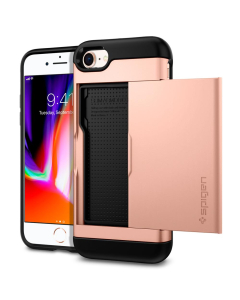Чехол-визитница Spigen для iPhone SE (2022/2020)/8/7 - Slim Armor CS - Красное золото - 054CS22570